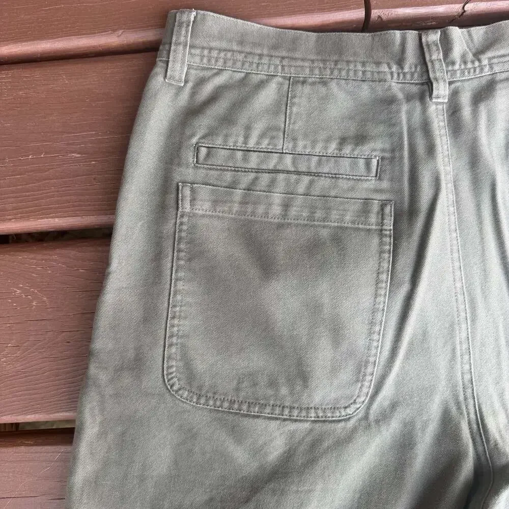 Patagonia Organic Cotton Green Canvas Utility Cargo Shorts Men's Size 32